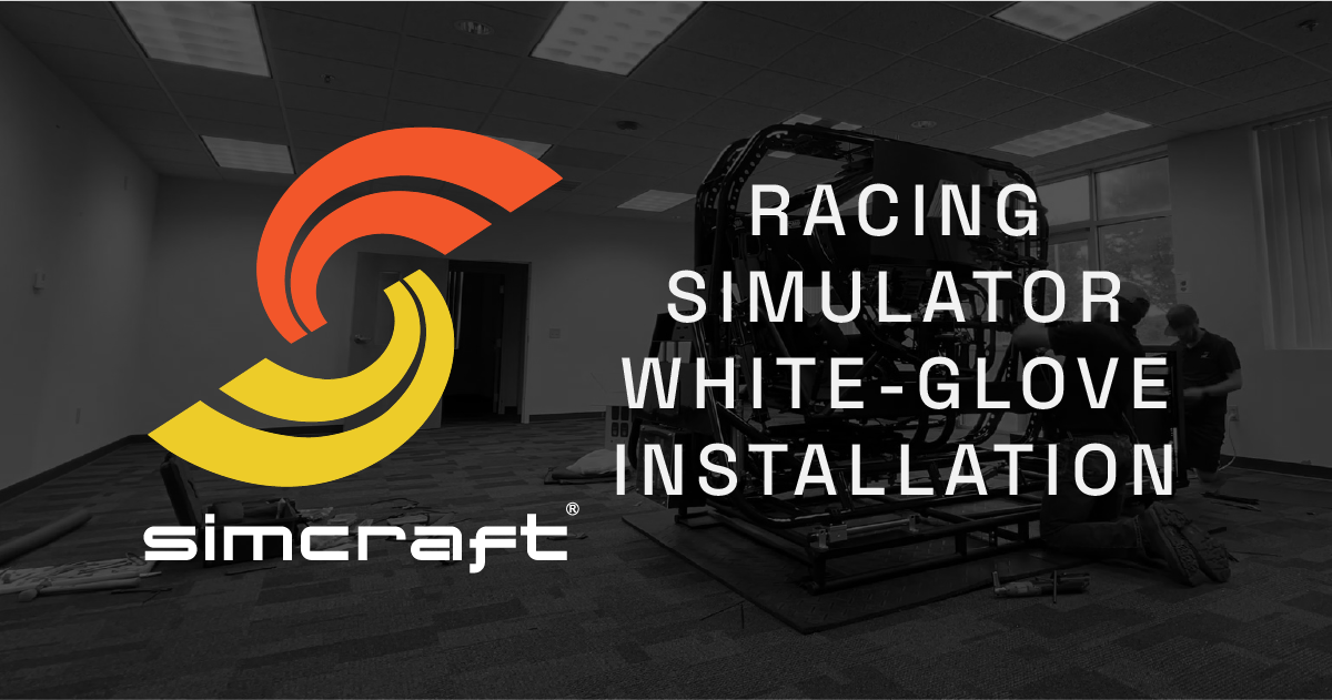 Racing simulator white glove installation