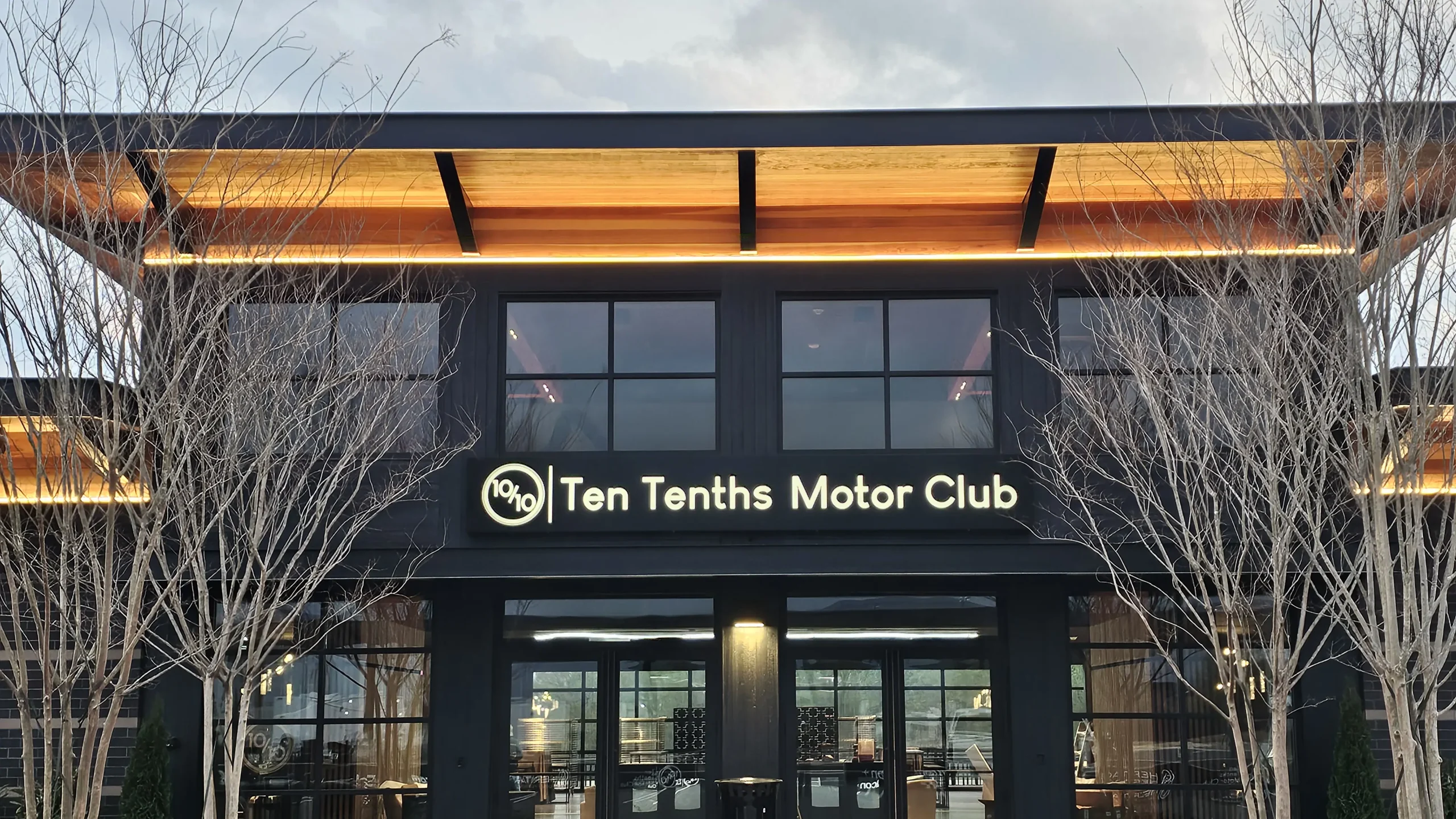 Ten Tenths motor club lighted front