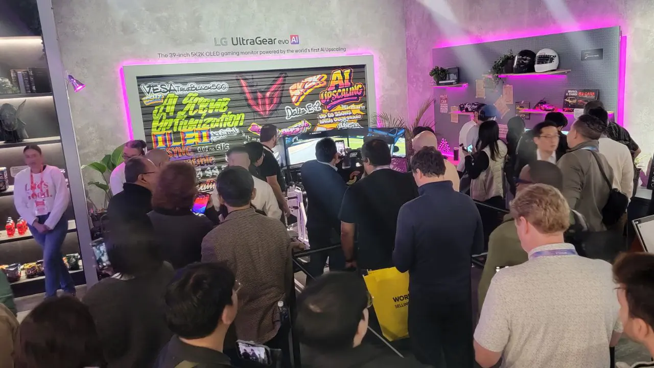 2026 CES LG Booth with SimCraft APEX CT 2