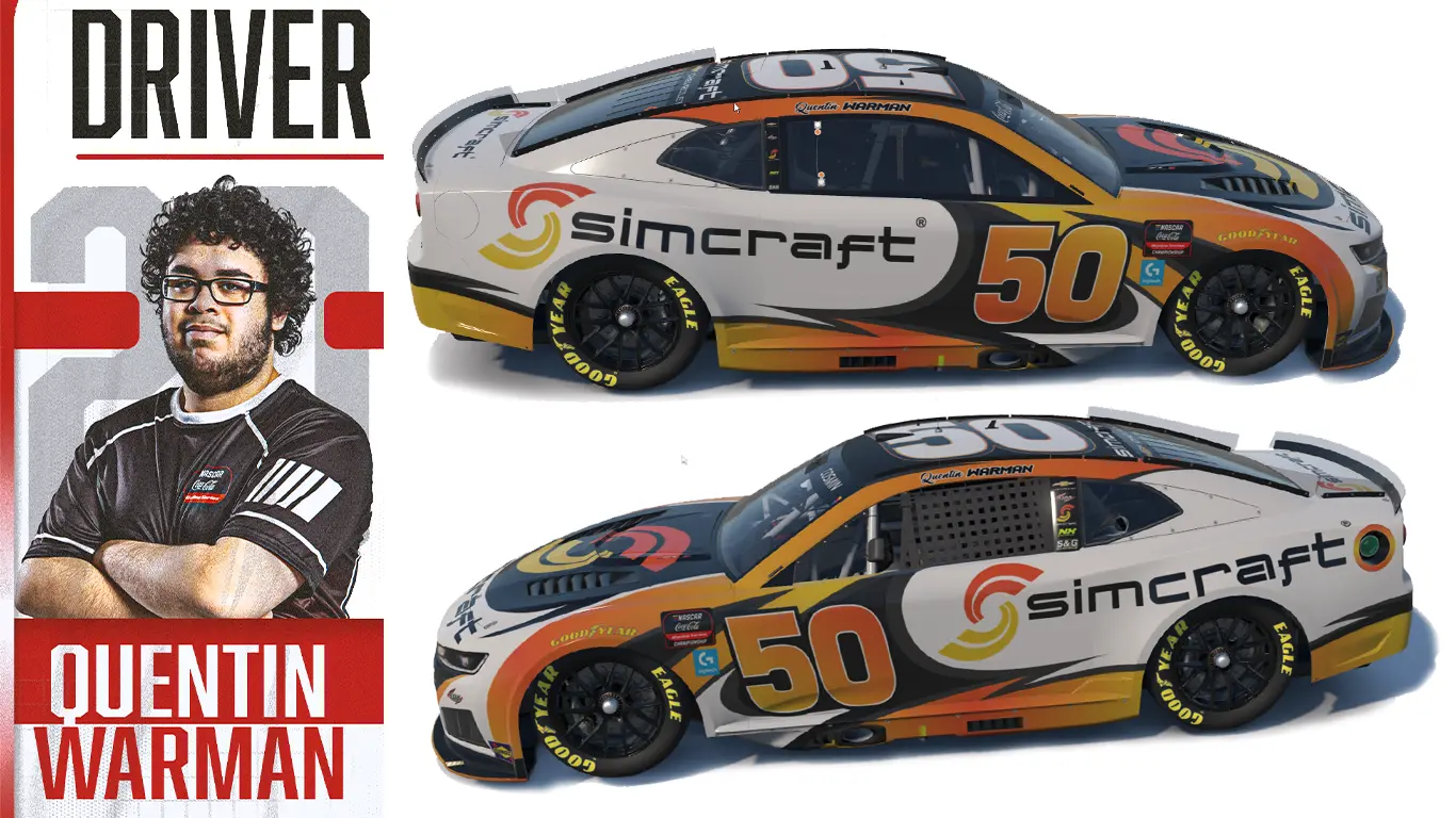 SimCraft Hyak Motorsports Quentin Warman eNASCAR #50 Chevy